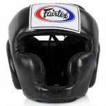  Шлем тренировочный с закрытым подбородком Fairtex (HG-3 black)